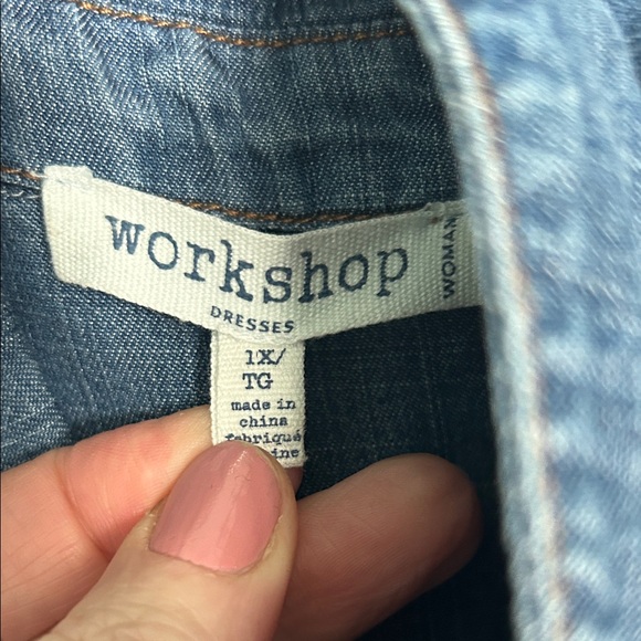 Workshop Republic Clothing Blue Denim Shirt Jacket - Picture 2 of 6